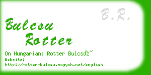 bulcsu rotter business card